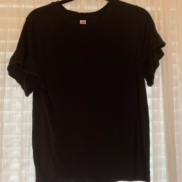 Black ruffled sleeve shirt - Picture 1 of 1